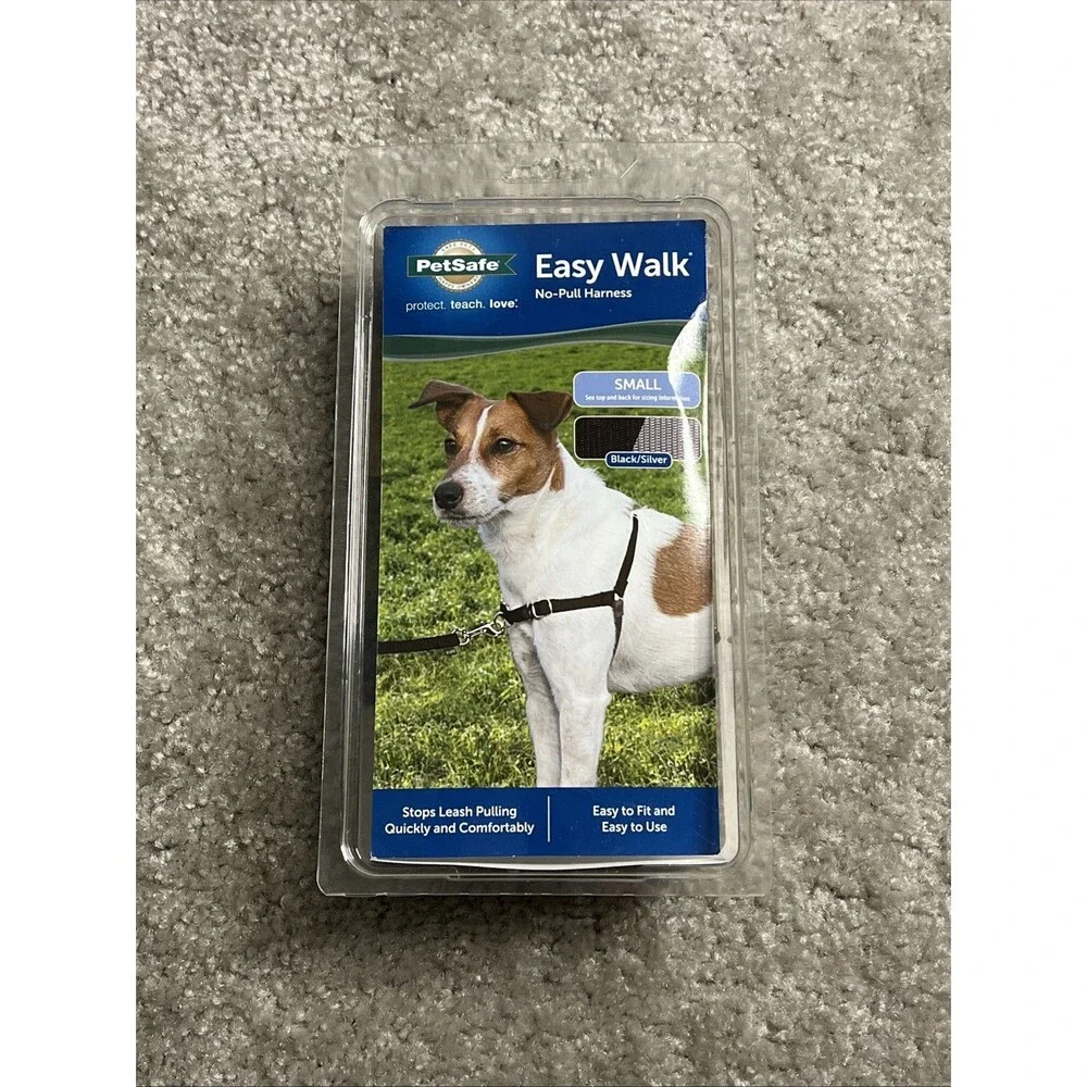PetSafe Easy Walk Small Black Silver No-Pull Dog Harness 15-25 lbs Dogs New
